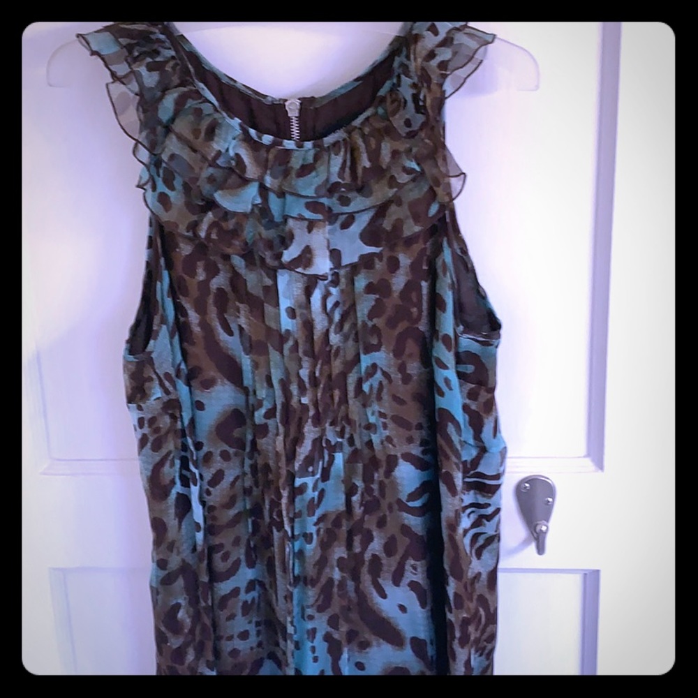 NWOT 100% silk sexy animal print sleeveless blouse